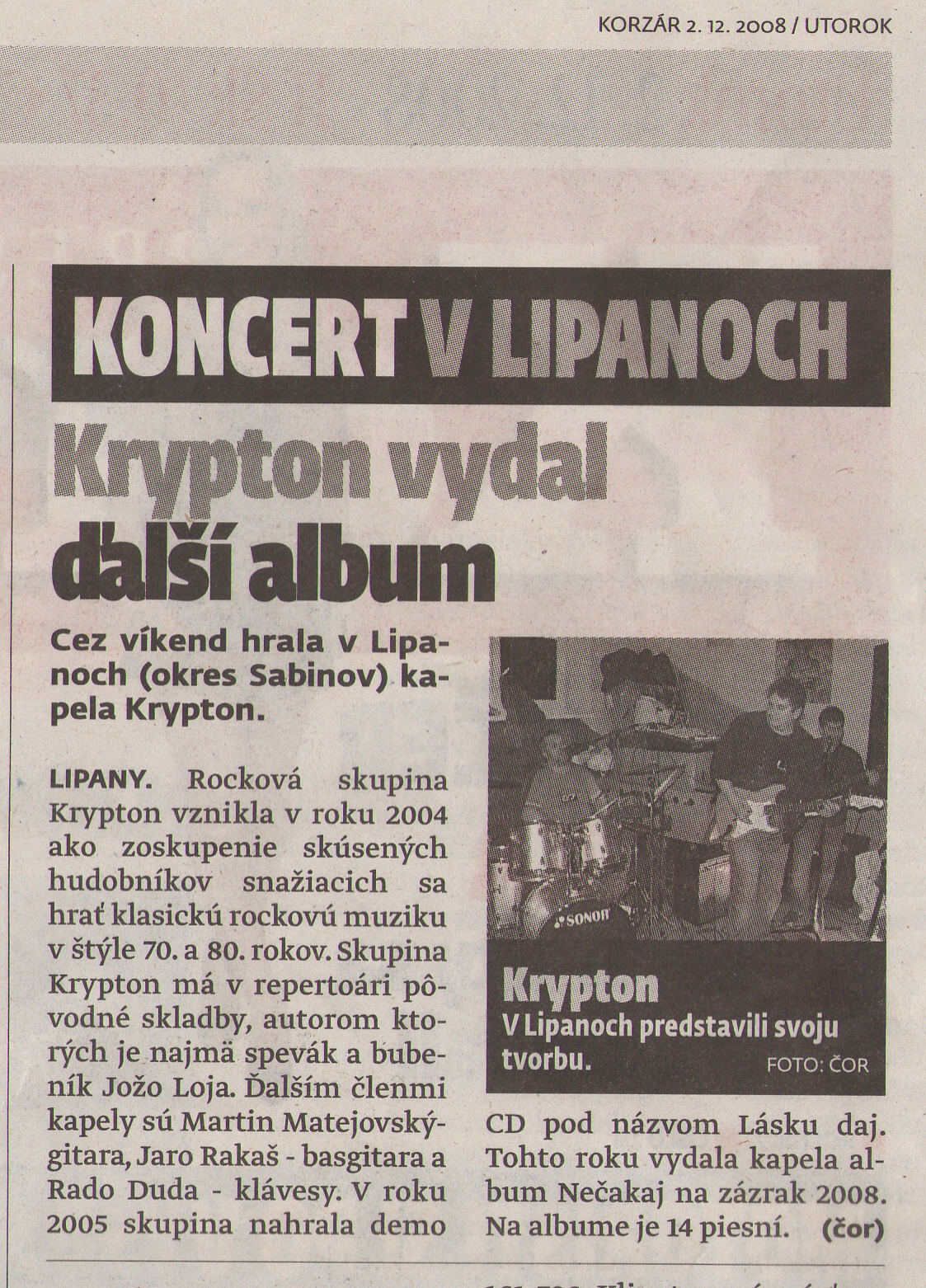 Korzár: Krypton vydal další album